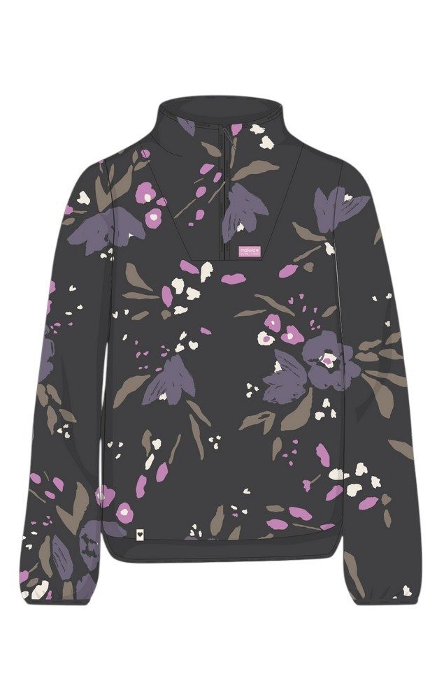 Maloja Fleecepullover MeltinaM (Half Zip, atmungsaktiv) schwarz/blume Damen