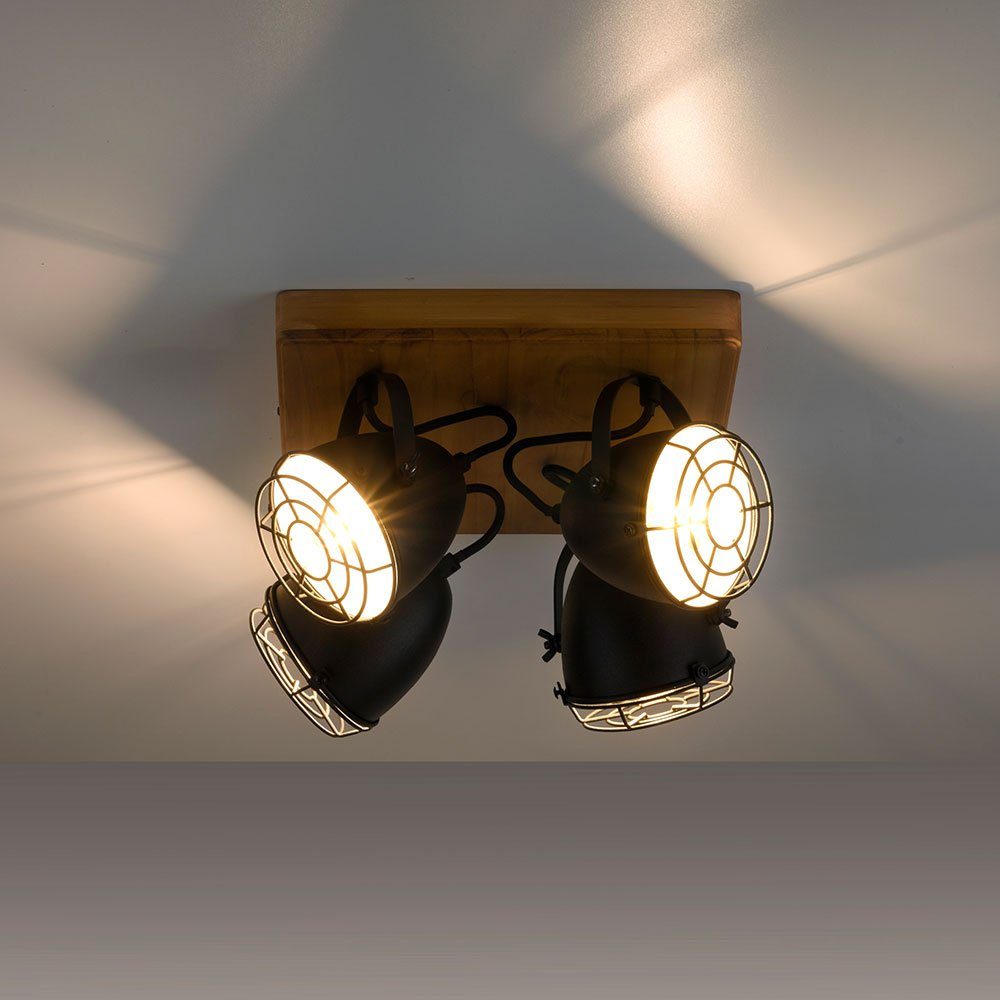 etc-shop LED Deckenspot, Leuchtmittel Deckenspots nicht Deckenlampe inklusive, 4-flammig schwarz