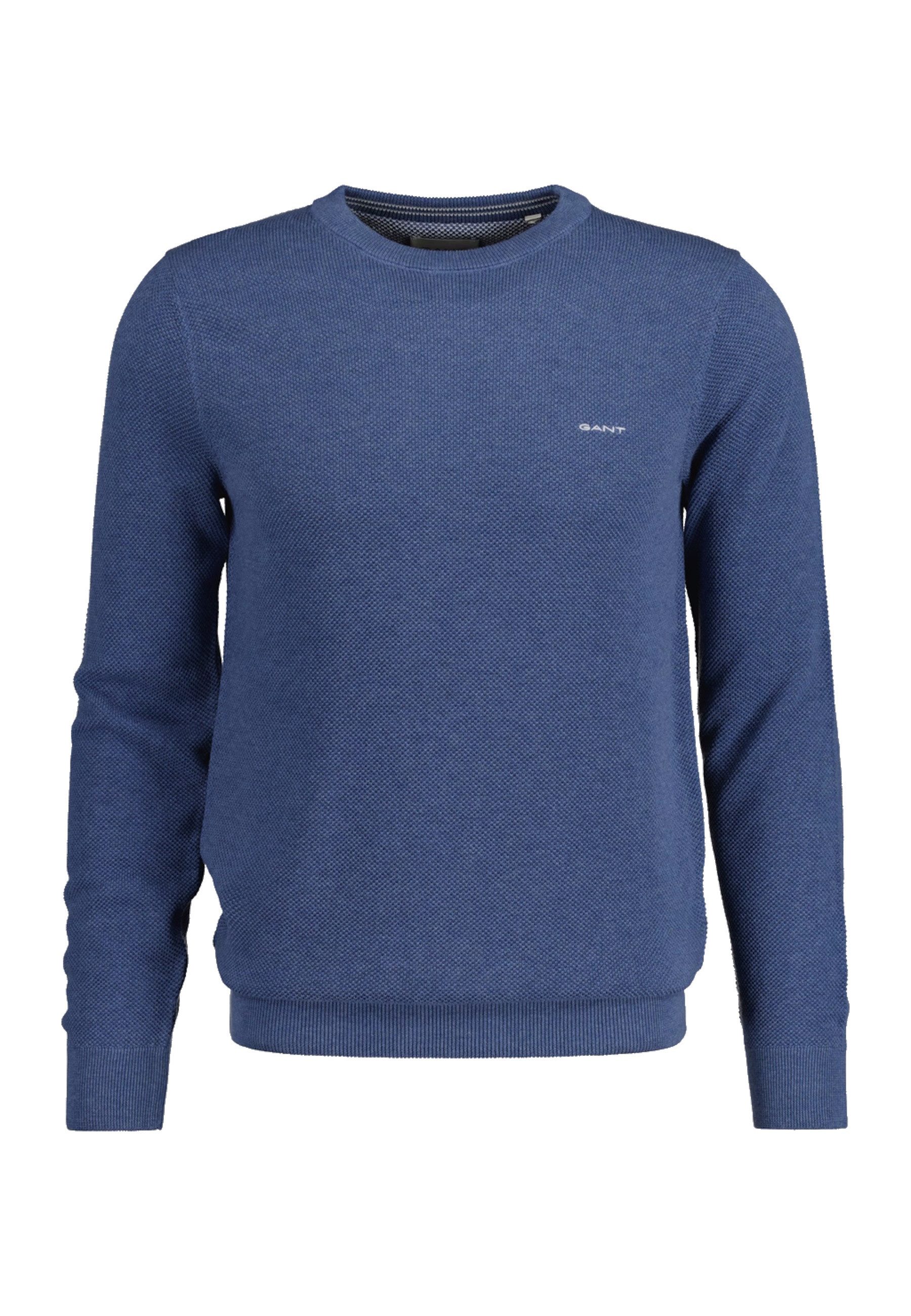 Gant Rundhalspullover COTTON PIQUE C-NECK mit günstig online kaufen