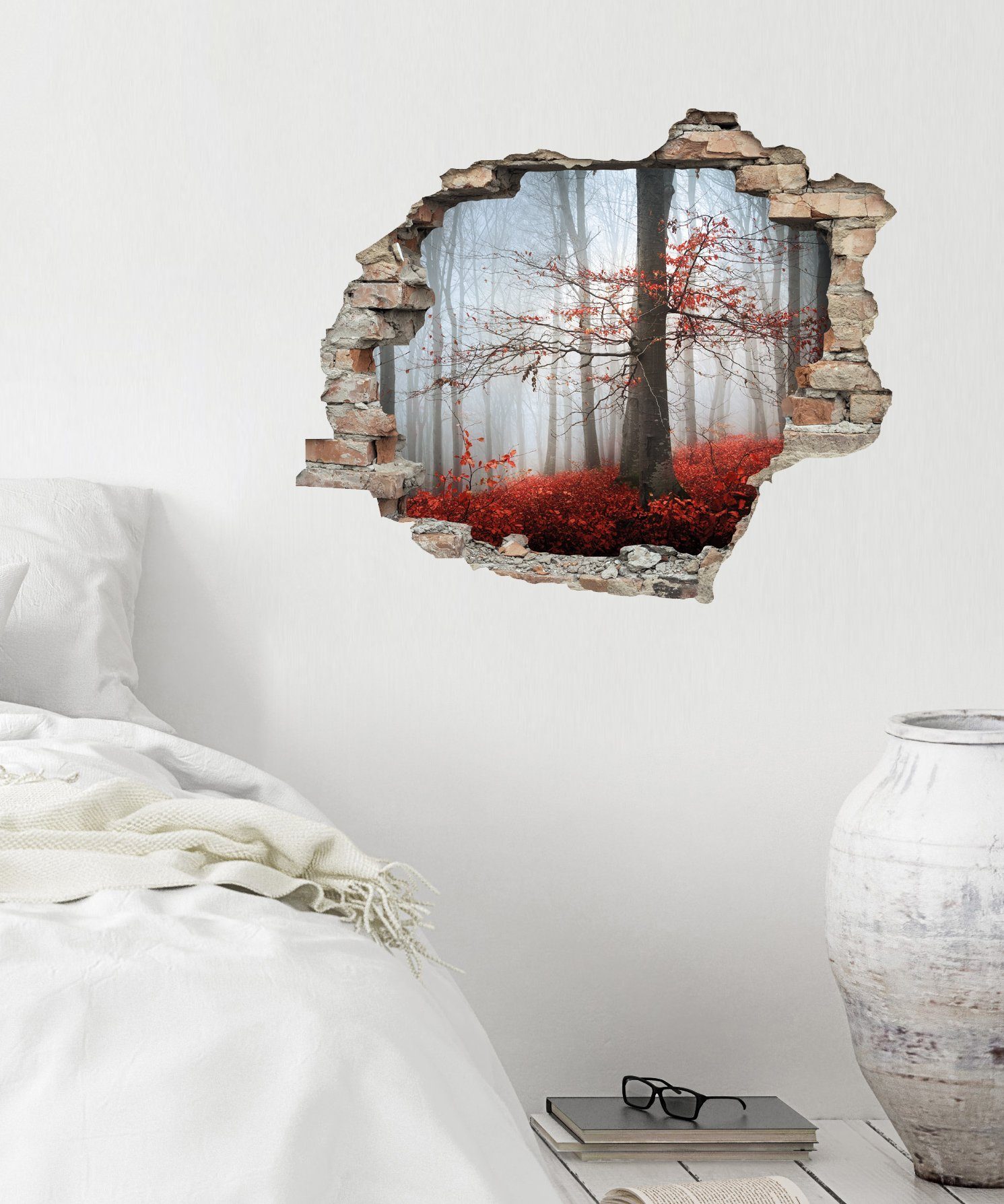 queence Wandtattoo Wald im Herbst (1 St), Wandsticker, Wandbild, selbstkleb günstig online kaufen