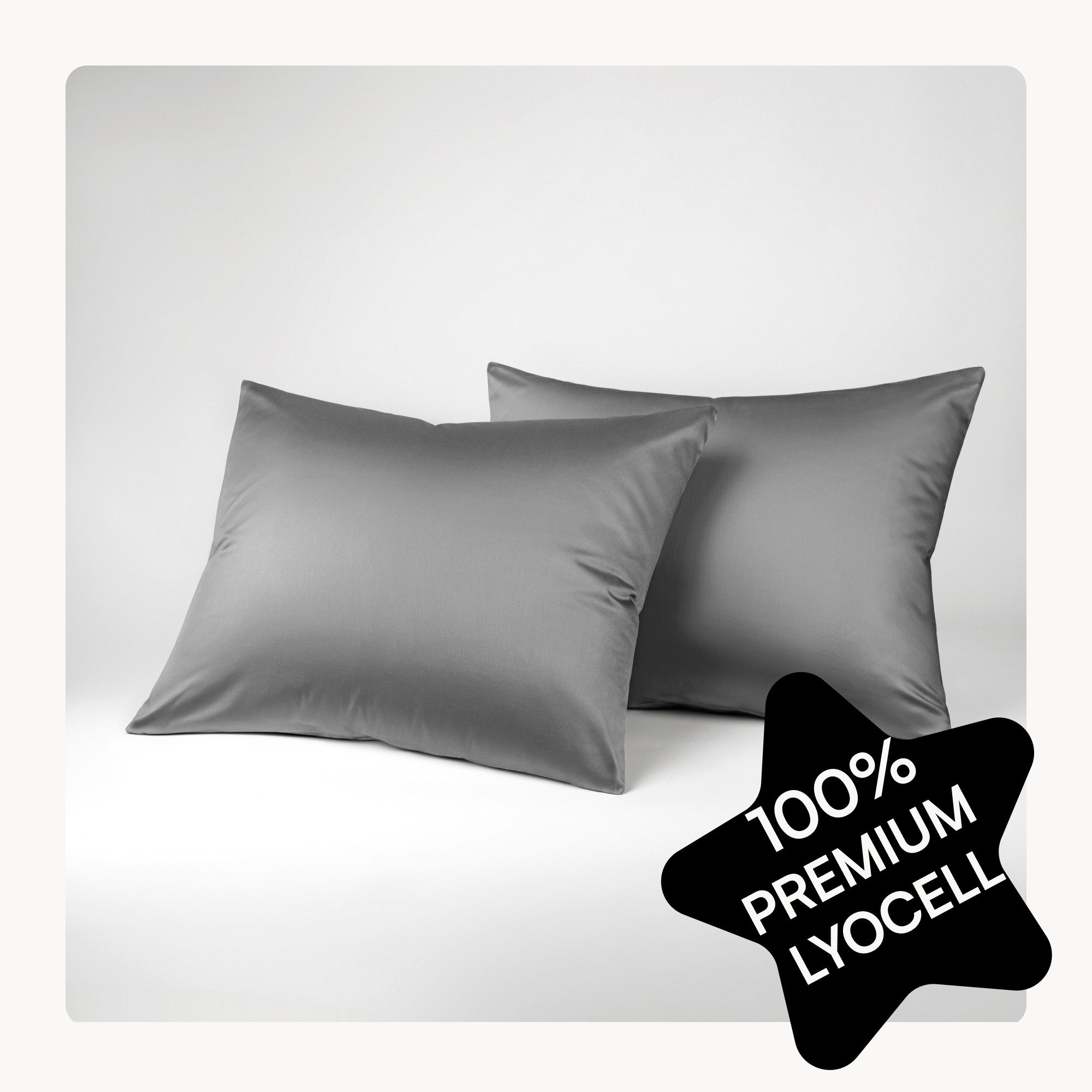 Seralino Kissenbezüge Set aus 100% Lyocell (Tencel) in Gr. 40x80, 80x80, 40x60cm, (2 Stück), besonders weich, schnelltrocknend, atmungsaktiv, aus Eukalyptusfasern