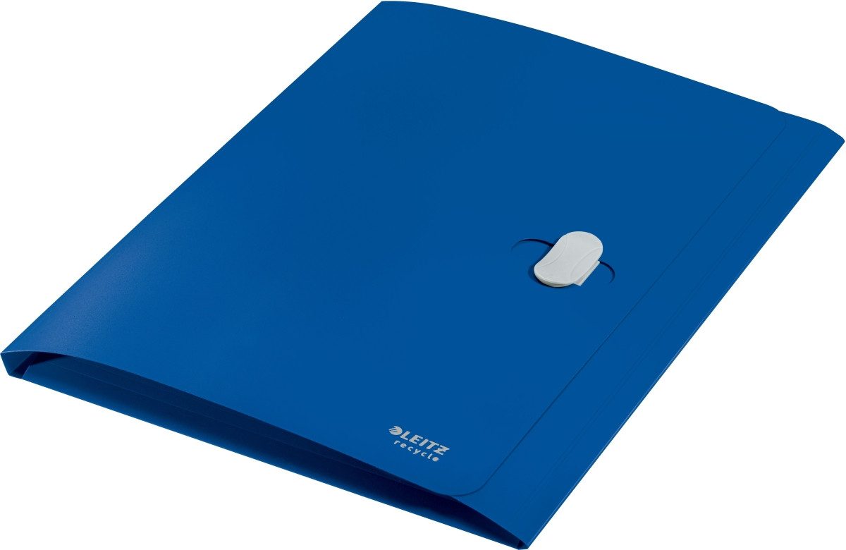 Fächermappe Dokumentenmappe Recycle A4 PP blau Packung mit 10 Stück
