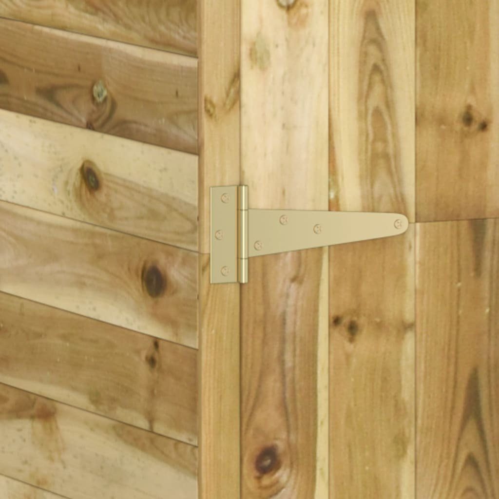 Imprägniert vidaXL Tür Massivholz Gartenhaus Geräteschuppen Kiefer 107x107x220cm