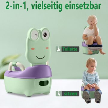 AUFUN Baby-Toilettensitz Kinder Töpfchen Toilettentrainer, Frosch Kindertoilette