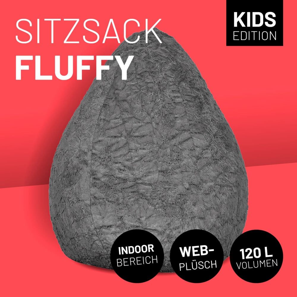 Lumaland Sitzsack Luxury Fluffy Gaming waschbar, günstig online kaufen