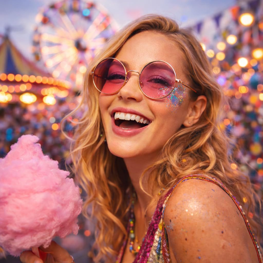 FASCHINFEVER Kostüm Hippiebrille – Ikonische Rundbrille im 60er- & 70er-Jahre Look