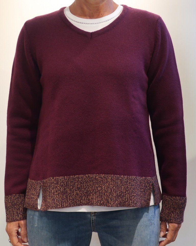 MAERZ Muenchen Strickpullover »Damen V-Ausschnitt Pullover, ausgestellte  Form« online kaufen | OTTO