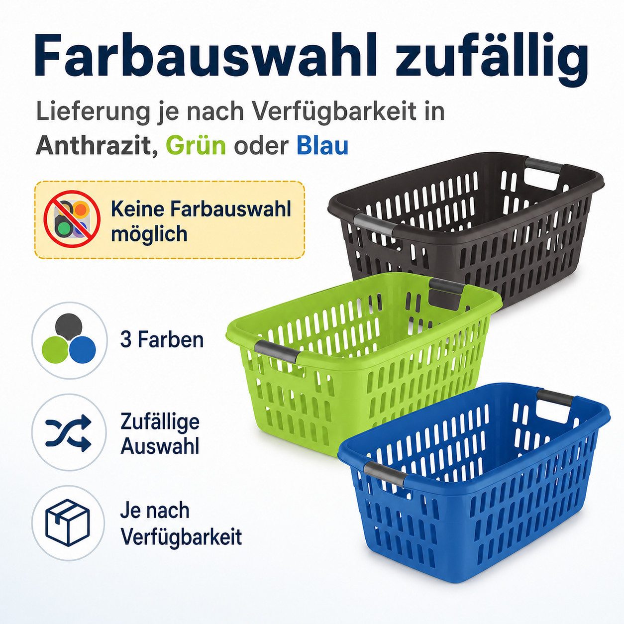 Testrut Wäschekorb Großer Wäschekorb mit Seitlichen Eingriffen und Belüftung – 60L Kapaz.