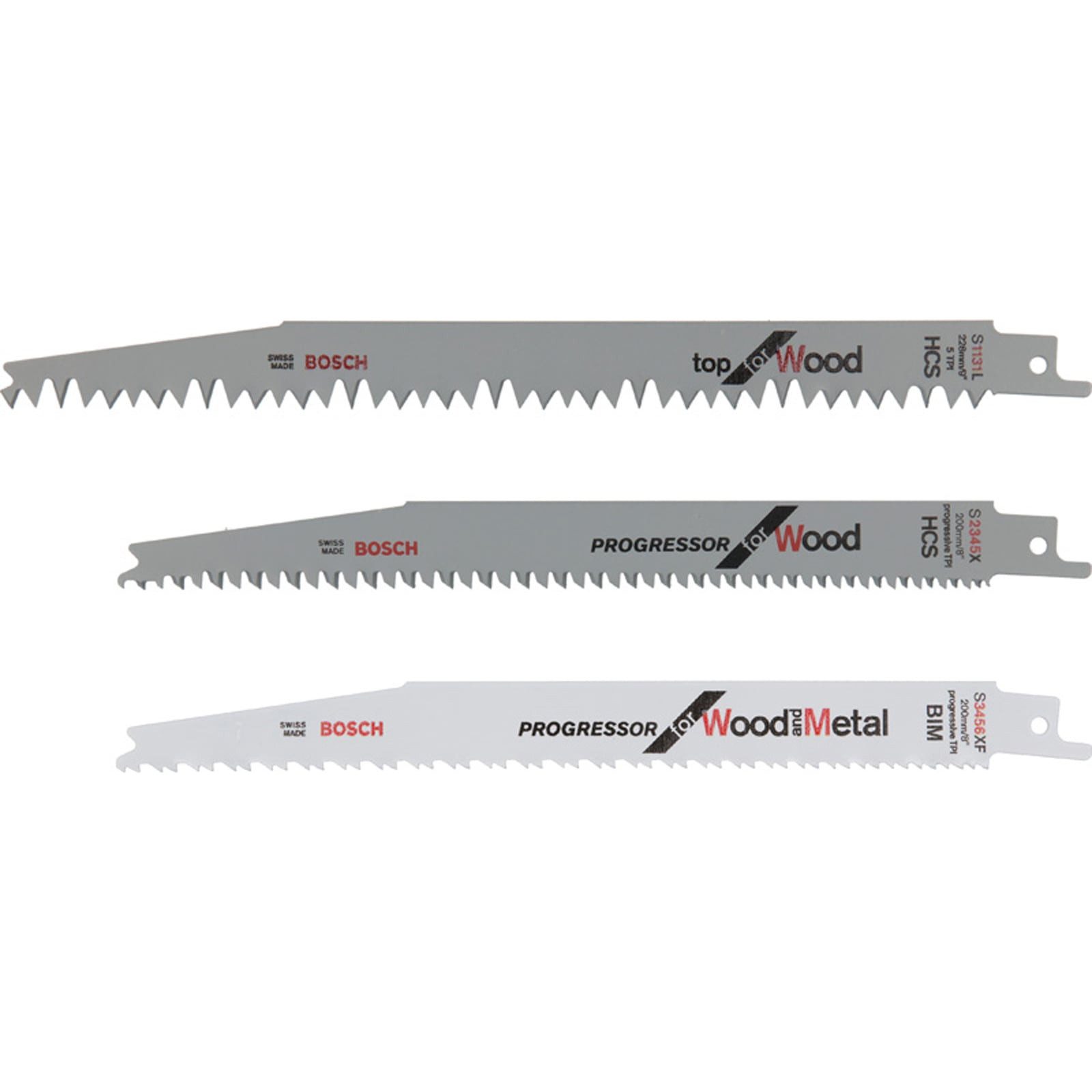 BOSCH Säbelsägeblatt Bosch Säbelsägeblatt-Set S 3456 XF; S 2345 X; S 1131 L, 3-tlg. - 26092