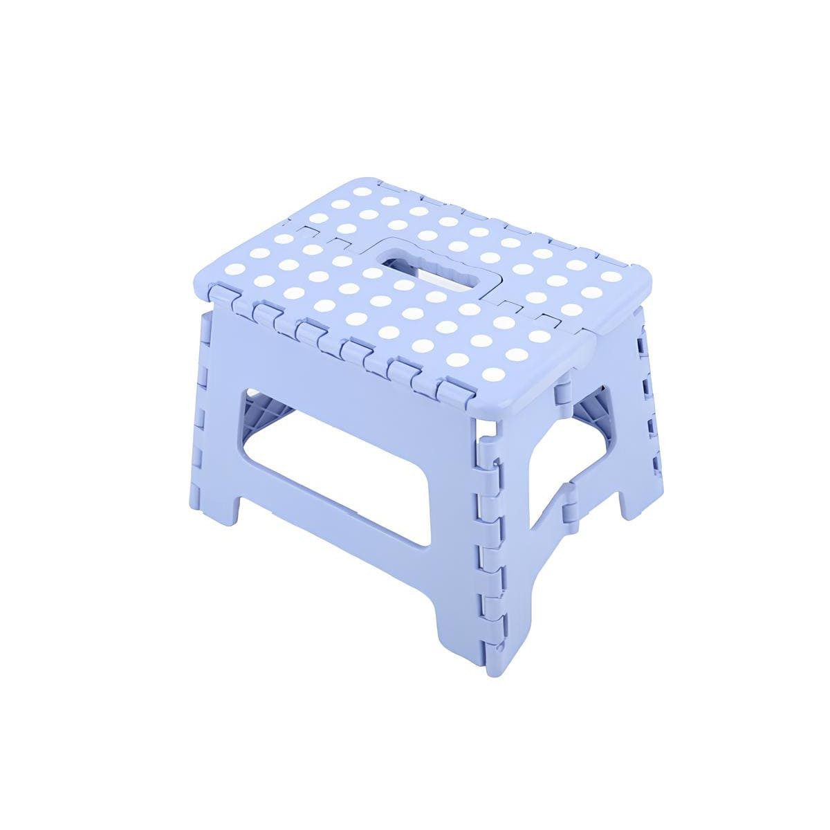 HH-Haushalt Klapptritt Klapphocker, Klapptritt, Tritthocker Hellblau Faltbar H 22cm bis 150KG