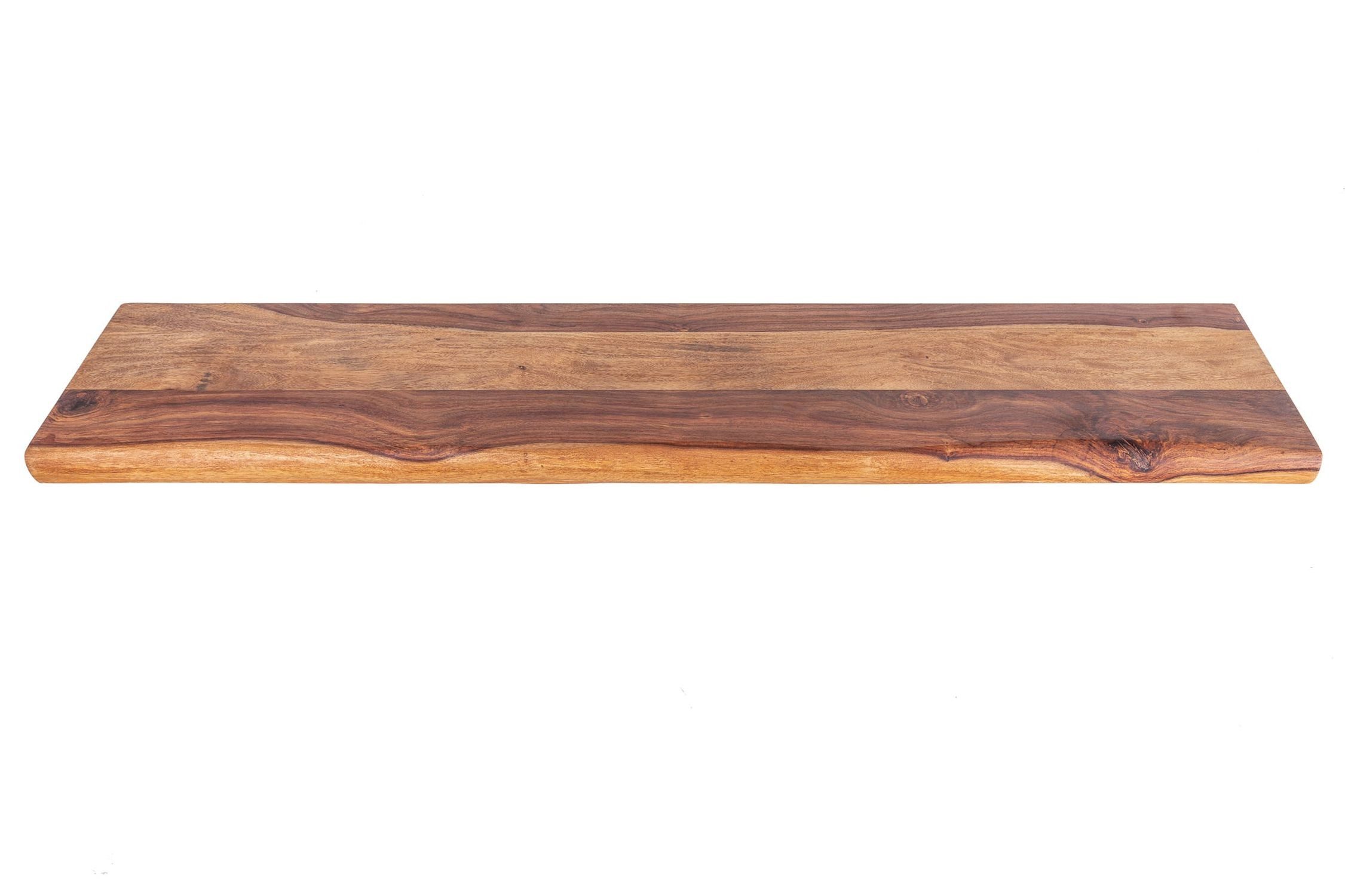 Licht-Erlebnisse Wandregal POE, Holz 80 cm breit mit Baumkante Schwebend