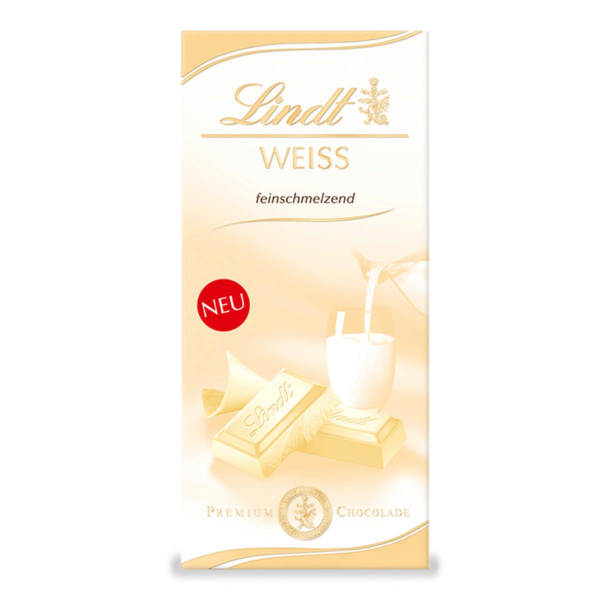 LINDT Schokolade, Lindt Tafelschokolade weiss feinschmelzend der Klassiker 100g