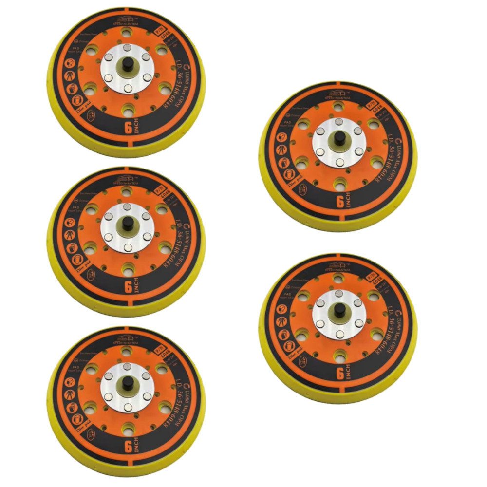 Schleifteller 5x 150mm passend für Geräte mit einem 5/16 x 24 Anschlussgewinde
