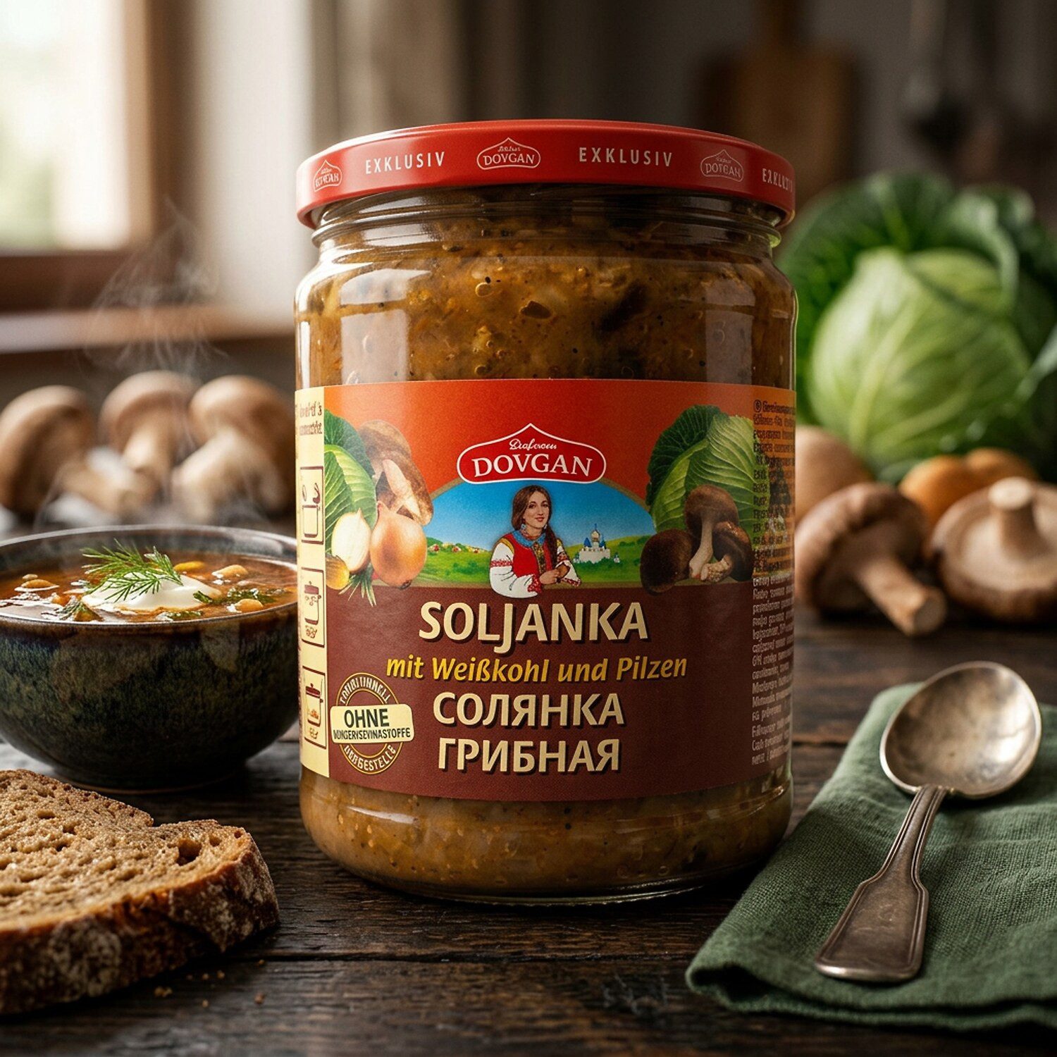 Dovgan Süßigkeit, 1 x 480 g, Soljanka Eintopf mit Weißkohl