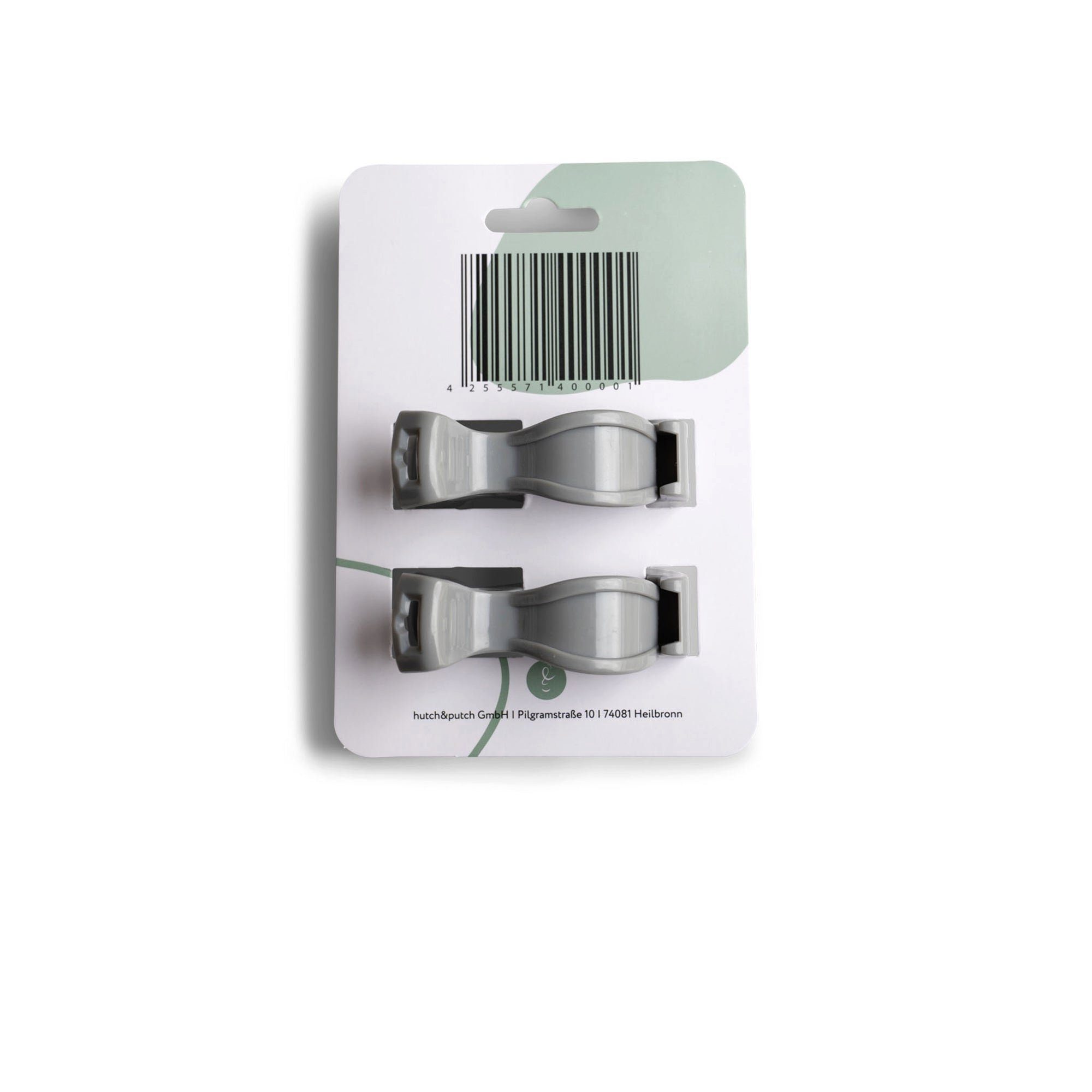 hutch&putch Spucktuch 2er-Set Mulltuch-Klemmen • grau, (2-tlg), ideal zu unseren Mulltüchern aus 100% Bio-Baumwolle