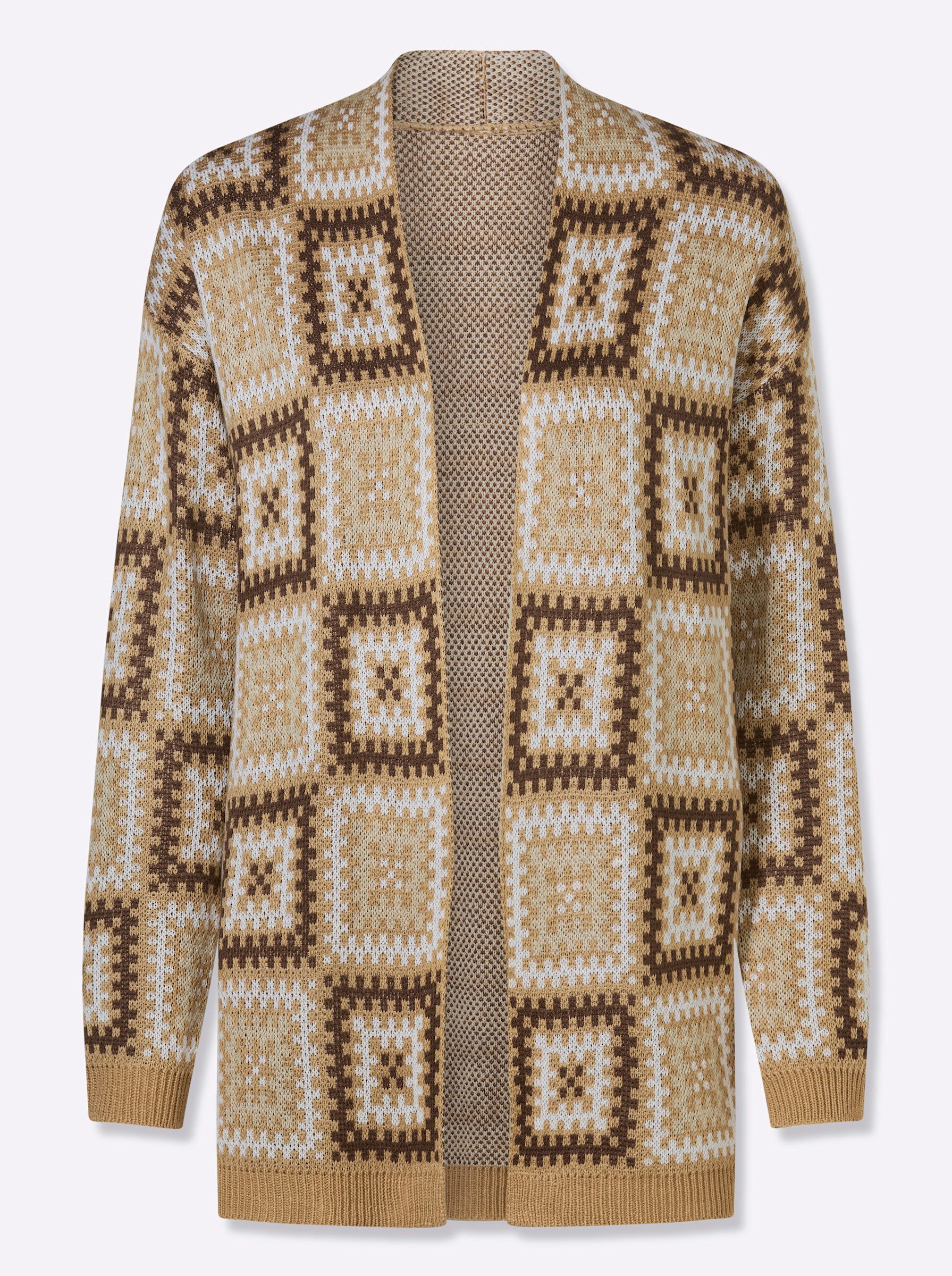 Strickjacke Strickjacke Langarm Jacquard