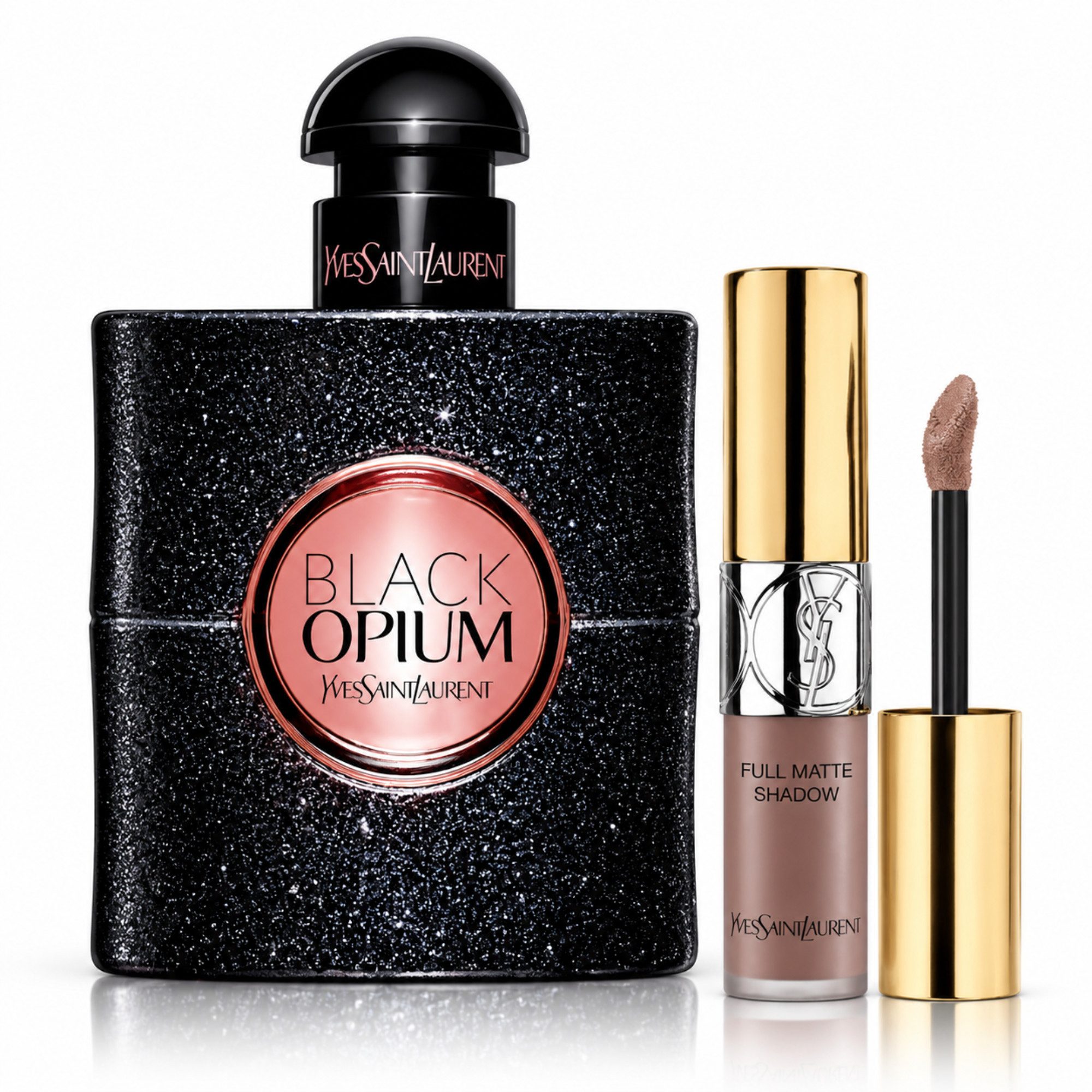 YVES SAINT LAURENT Duft-Set Black Opium EdP 90 ml inkl. Full Matte Shadow, 2-tlg., Couture Beauty-Duo aus Duft & mattem Liquid Eyeshadow