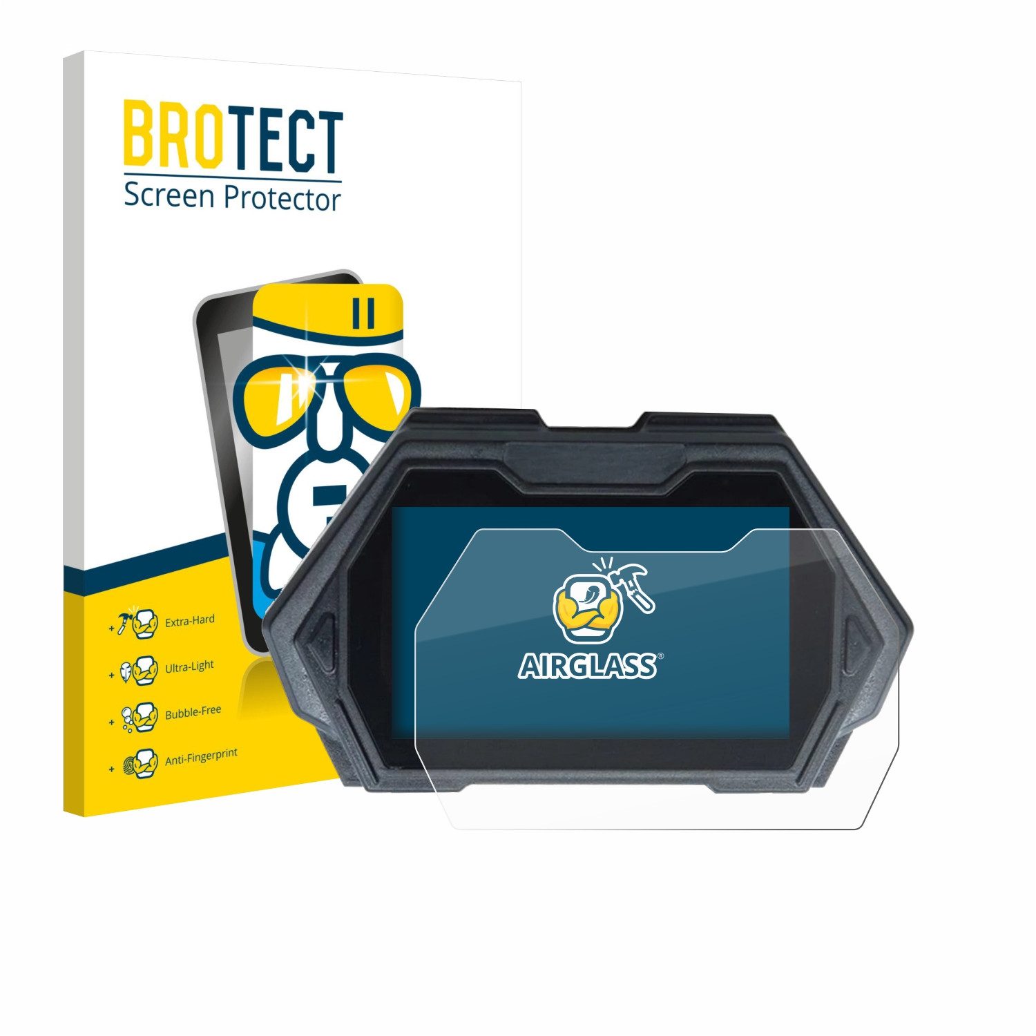BROTECT Displayschutzglas Folie für Kukirin G3 Pro, Schutzfolie Glas Panzer Display Schutz klar