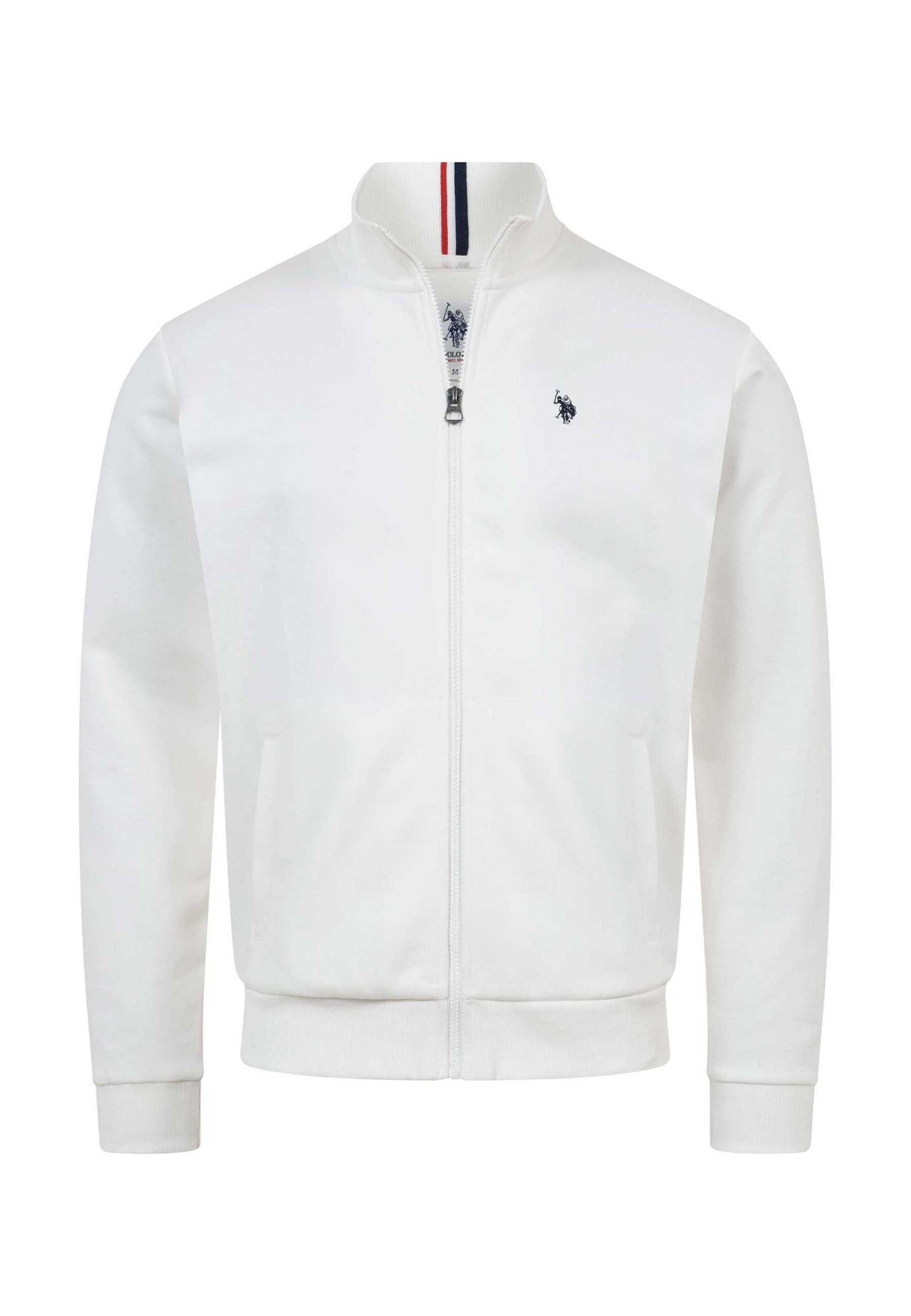 U.S. Polo Assn. Sweatjacke USTheoo – Herren Zip-Jacke mit Stehkragen und Logo-Stickerei Baumwoll-Polyester-Mix, weich, formstabil und mit Eingrifftaschen