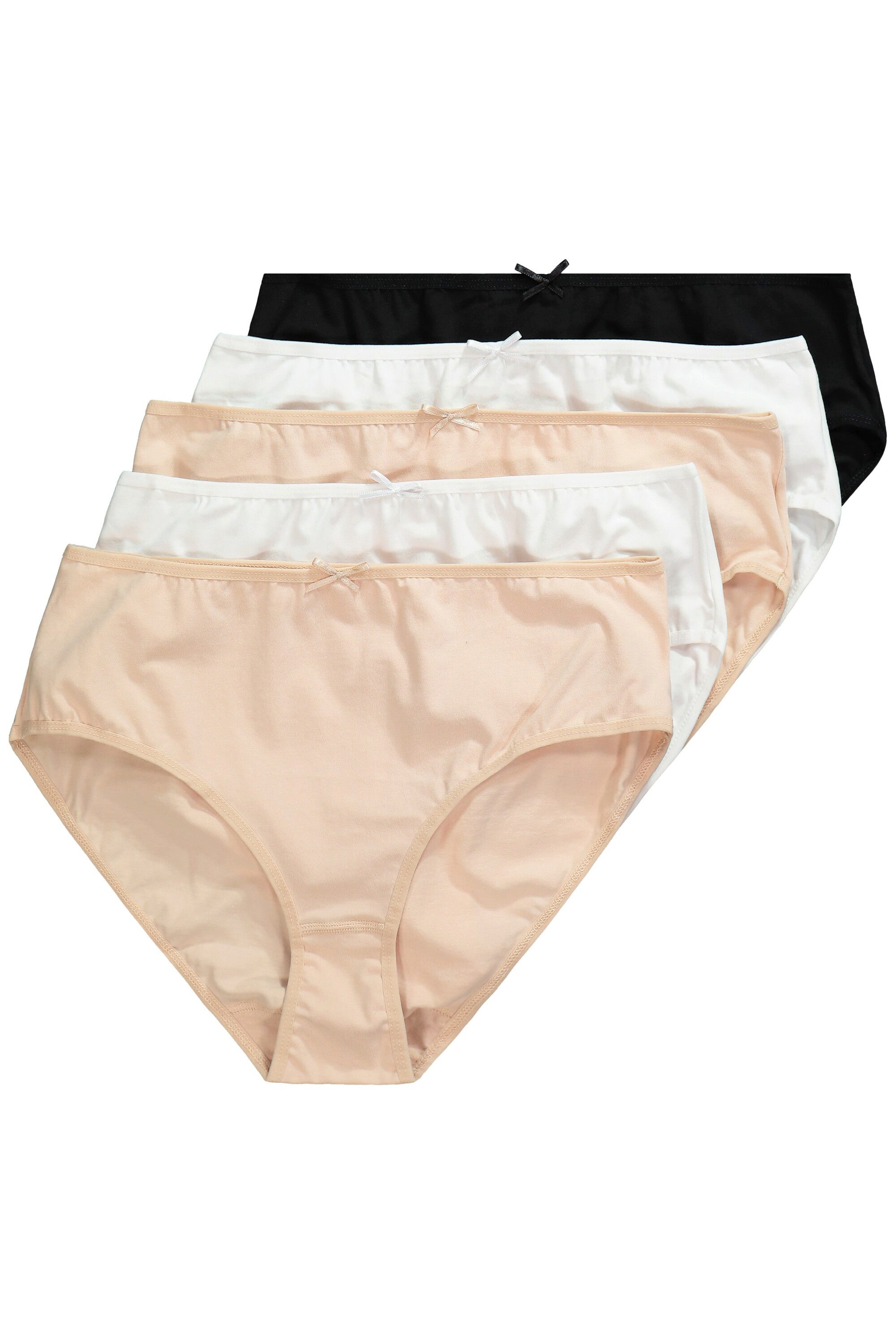 Ulla Popken Slip Midi-Slips 5er-Pack elastische Qualität (5-St)