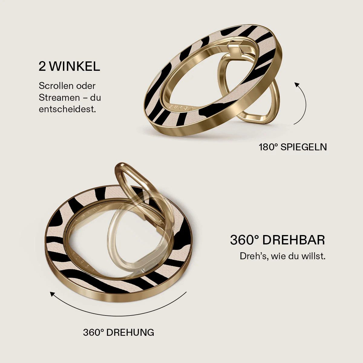 BURGA Popsockets Imperial Magnetic Ring Holder gold