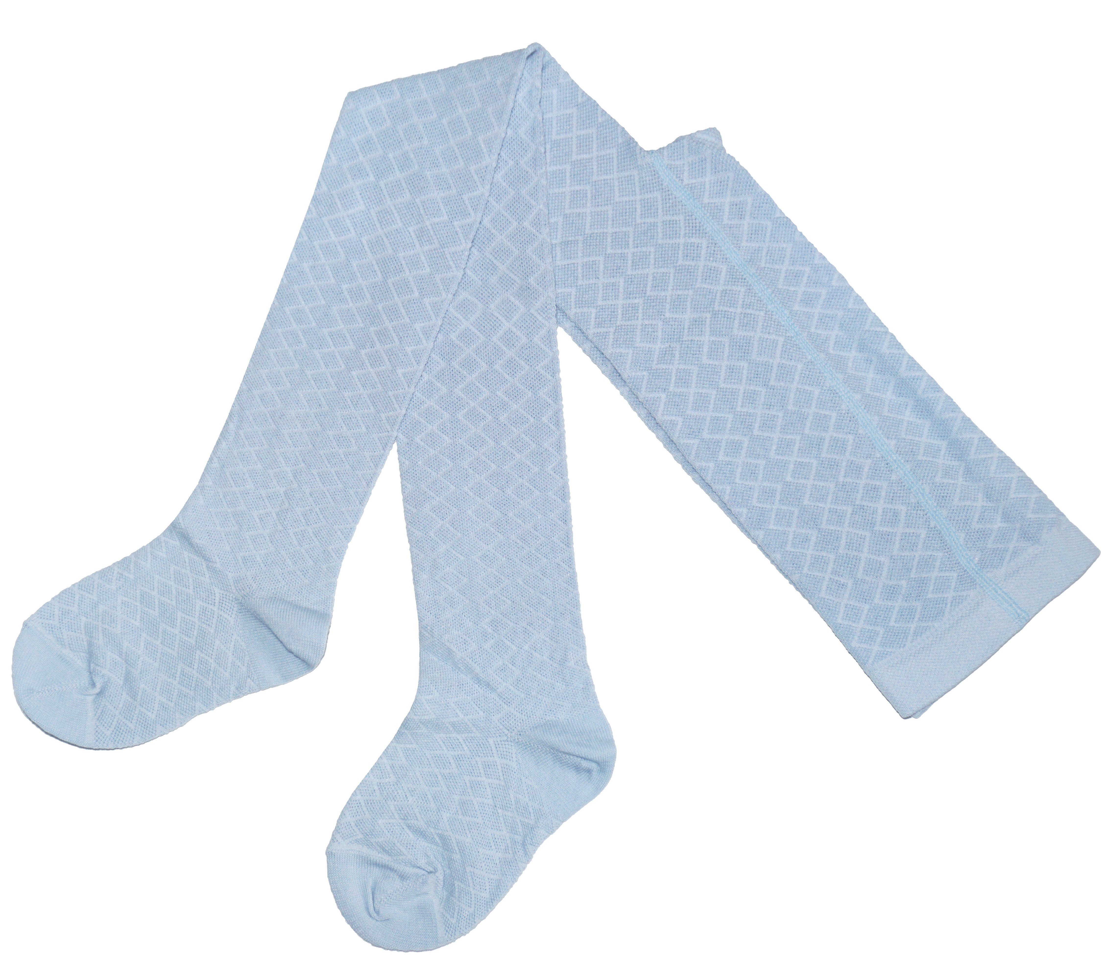 Strickstrumpfhose Kinderstrumpfhose für Mädchen >>Ajour<< mit geprägten Filet Mustern