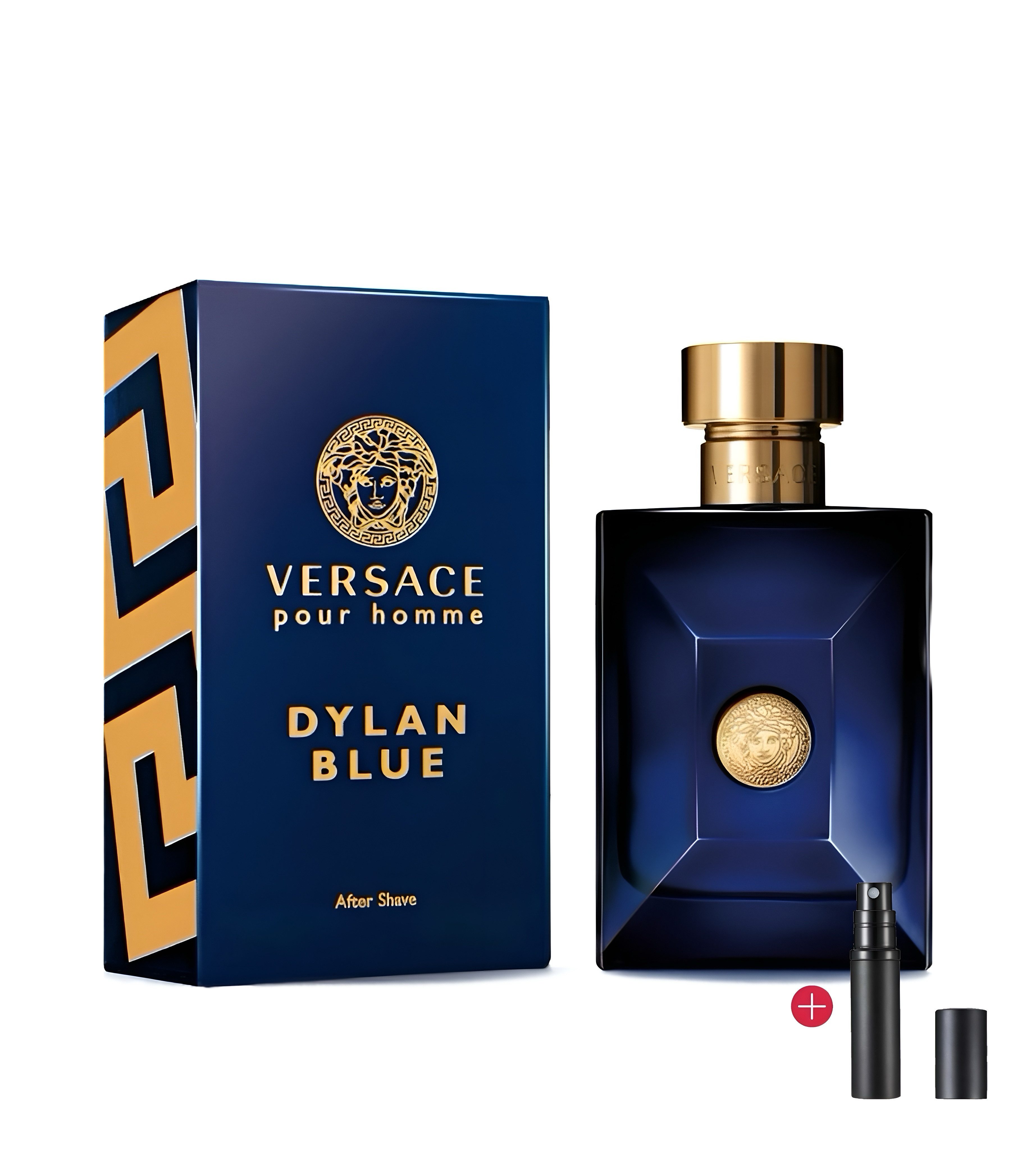 Versace Duft-Set Eau de Parfüm Versace Eau Fraiche, Dylan Blue, Eros und Eros Flame Man, 1-tlg., Geschenkbox, Parfümzerstäuber Nachfüllbar GRATIS