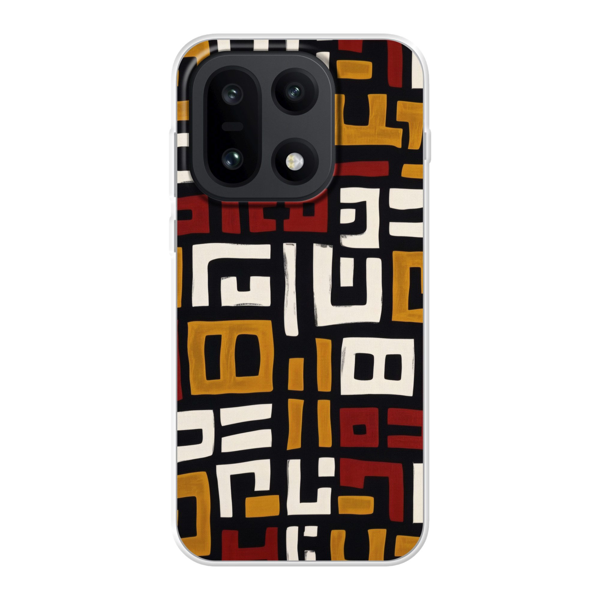 MuchoWow Handyhülle für OnePlus 15 Abstrakt - Muster - Rot, Phone Case, Silikon, Schutzhülle Dünn
