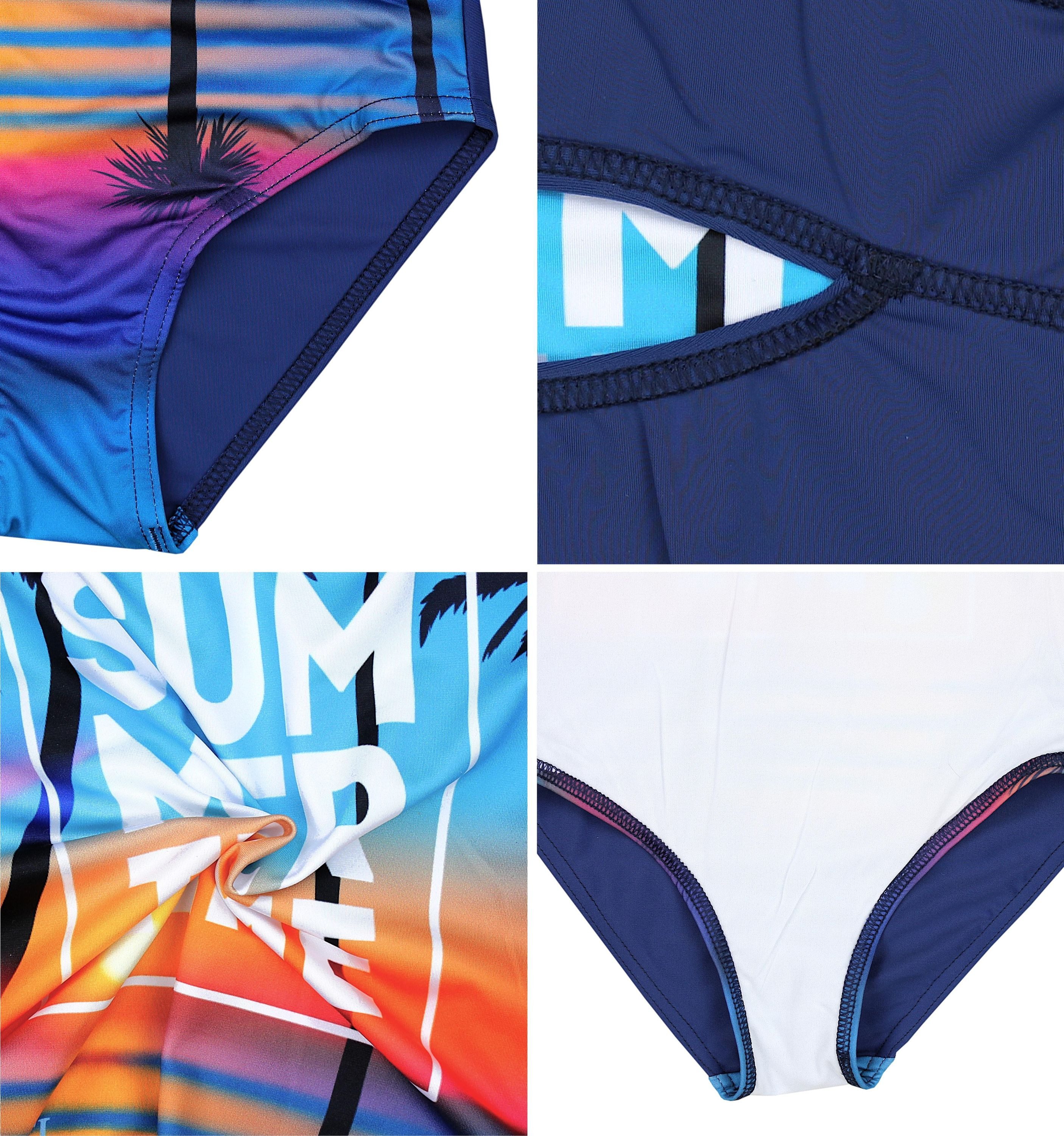 Aquarti Badeanzug Aquarti Mädchen Badeanzug mit Ringerrücken Print