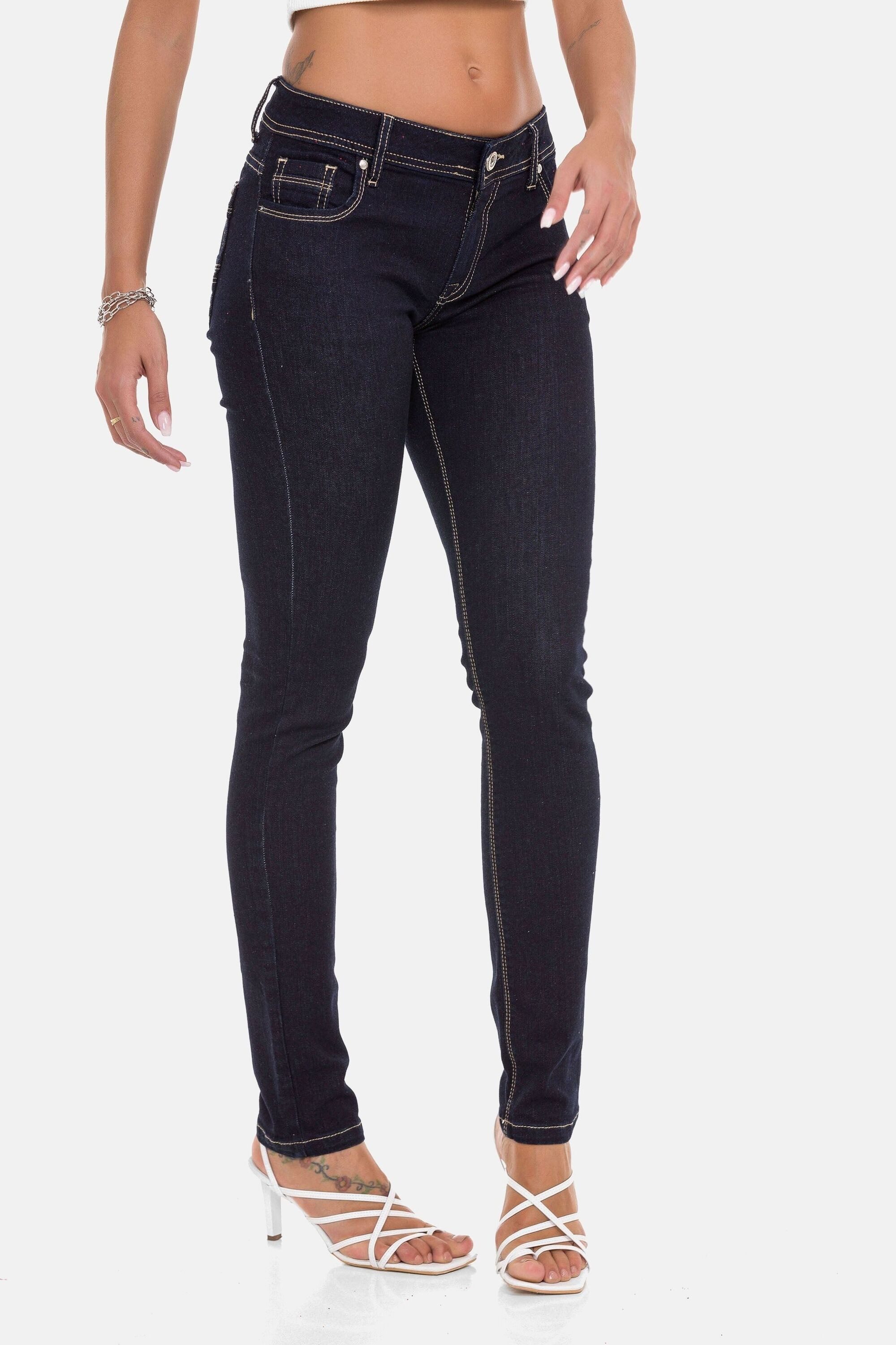 Cipo & Baxx Slim-fit-Jeans Jeans im Used-Look, WD443 – Bild 5 von 5