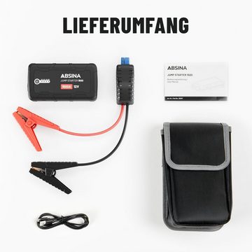 ABSINA Auto Starthilfe Powerbank 1500A - 12V, Benzin & Diesel, Taschenlampe Starthilfegerät