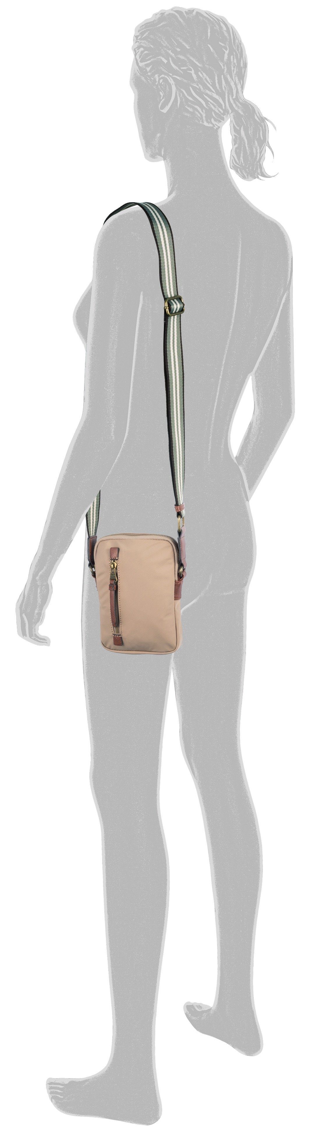 camel active Handytasche Bari, aus hochwertigem matten Nylon mit gestreiftem Gewebeband