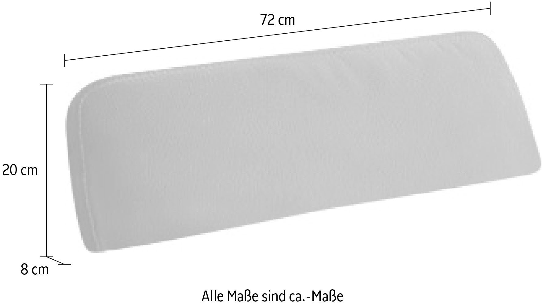 Nierenkissen, Breite run, Sofakissen W.SCHILLIG 72 cm