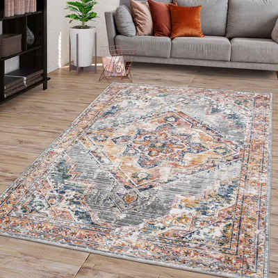 Teppich Wohnzimmer Teppich Kurzflor Pastell Marokkanisches Modern, TT Home, Läufer, Höhe: 12 mm
