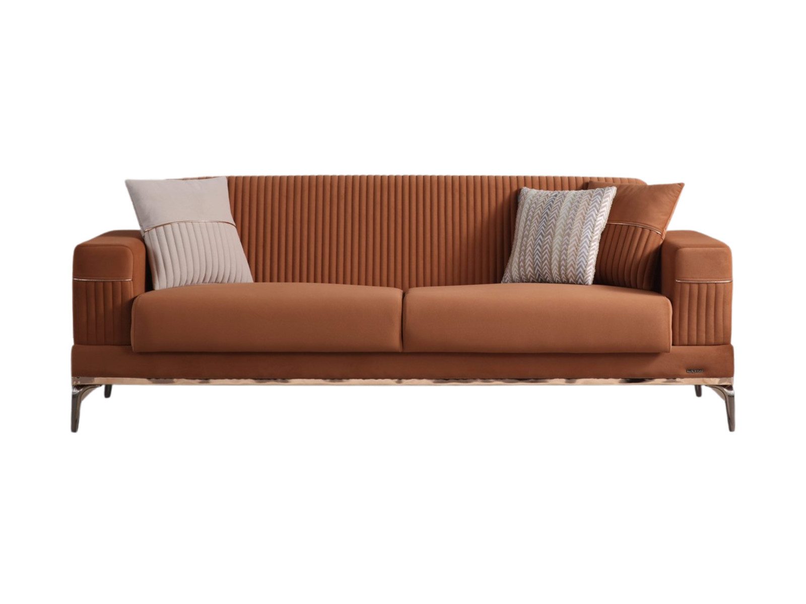 Villa Möbel Sofa Cusco, 3-Sitzer 1 Teile, Hand Made Qualtiy, Schlaffunktion durch aufklappbare Sitzfläche
