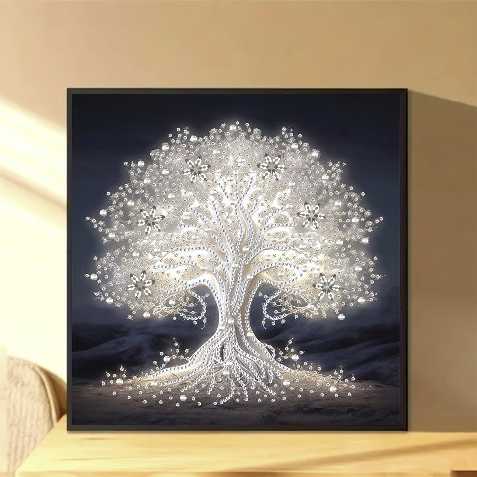 Venicce Love Kreativset Diamond Painting Bilder, Diamant Painting Malerei - Weißer Lebensbaum, (1-tlg)