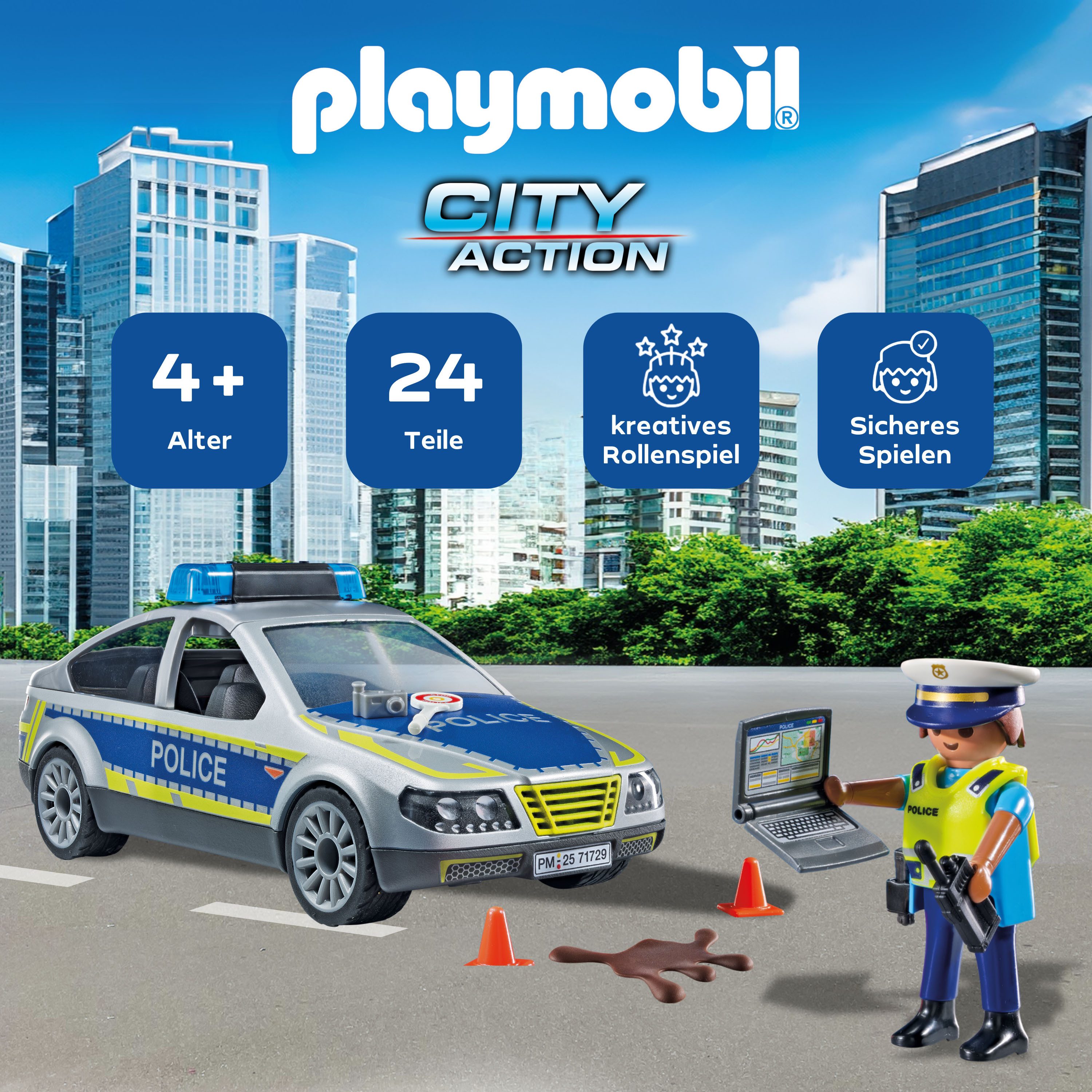 Playmobil® Polizei Streifenwagen (71729), Playmobil Action Heroes Konstrukt günstig online kaufen