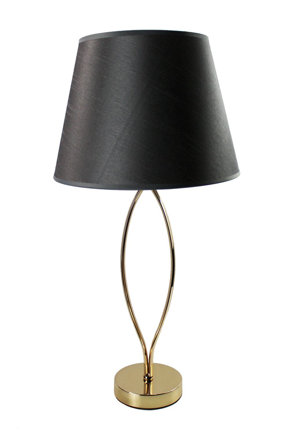 Arnusa Tischleuchte Nachttischlampe 60x30 in cm Tischlampe Leuchtmittel, ohne Leuchte, moderne Kupferoptik An-Aus, Lampe