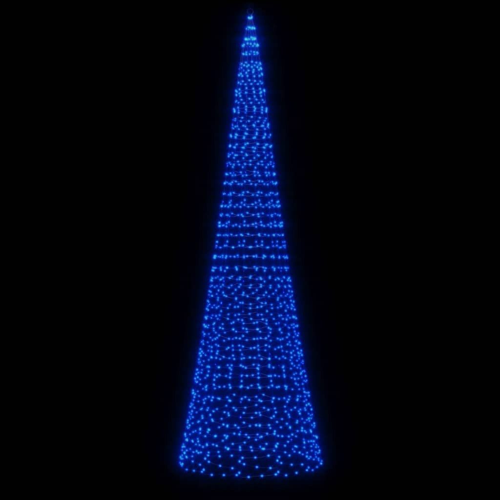 vidaXL Künstlicher Weihnachtsbaum LED-Weihnachtsbaum 1534 LEDs Blau 500 cm