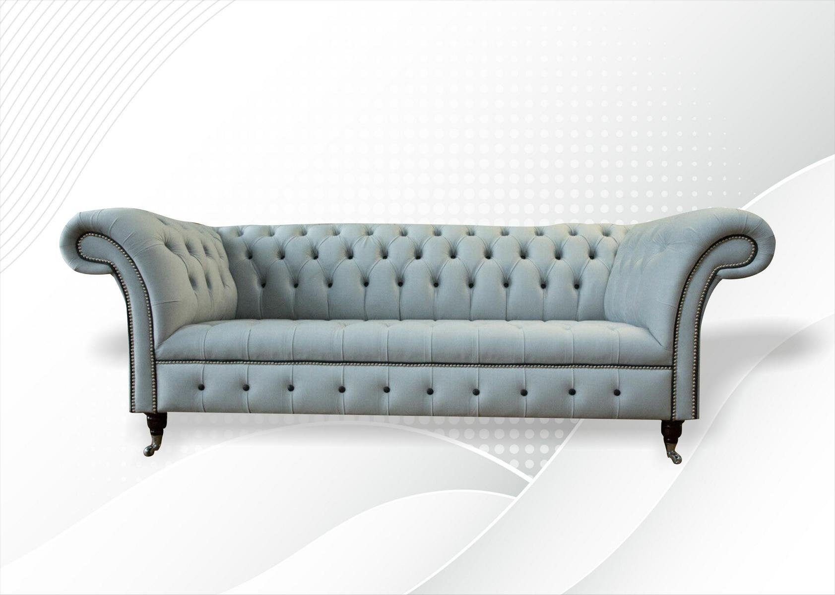 JVmoebel Chesterfield-Sofa, Chesterfield 3 Sitzer Sofa Design Sofa Couch 225 cm