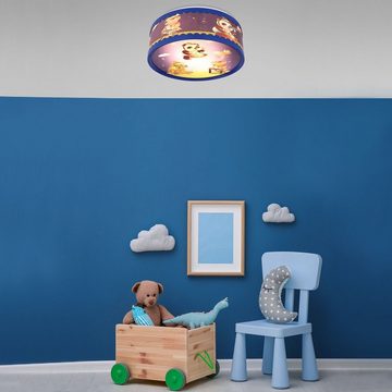 Globo Deckenleuchte Deckenlampe Kinderzimmer Kinderzimmerlampe Kinderlampe Decke 15736D, rund, ohne Leuchtmittel, Lichtfarbe ist abhängig vom Leuchtmittel, Deckenleuchte, Lampe, Junge, Mädchen, Tiermotiv