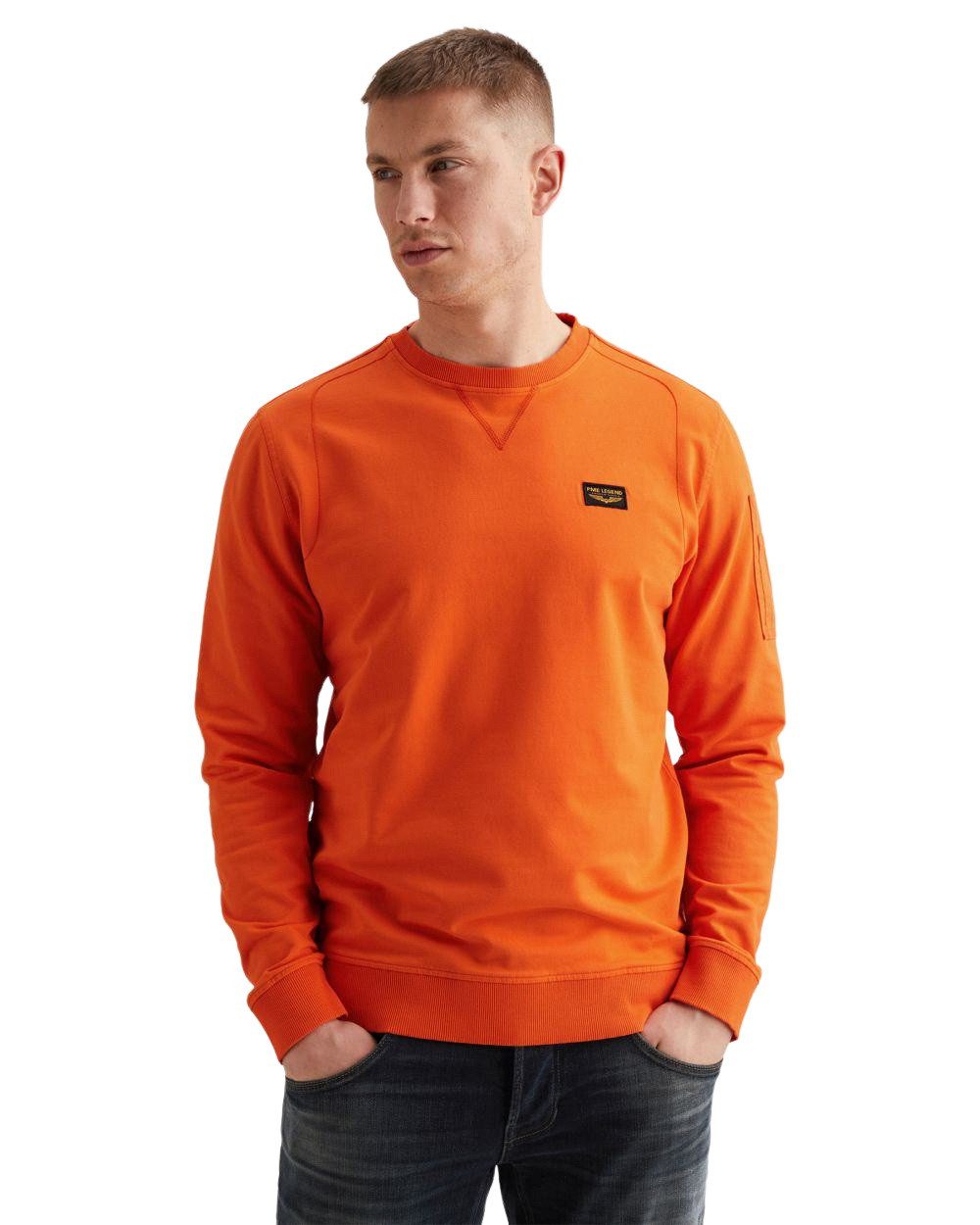 PME LEGEND Sweatshirt CREWNECK AMERICAN CLASSIC aus Baumwollmix