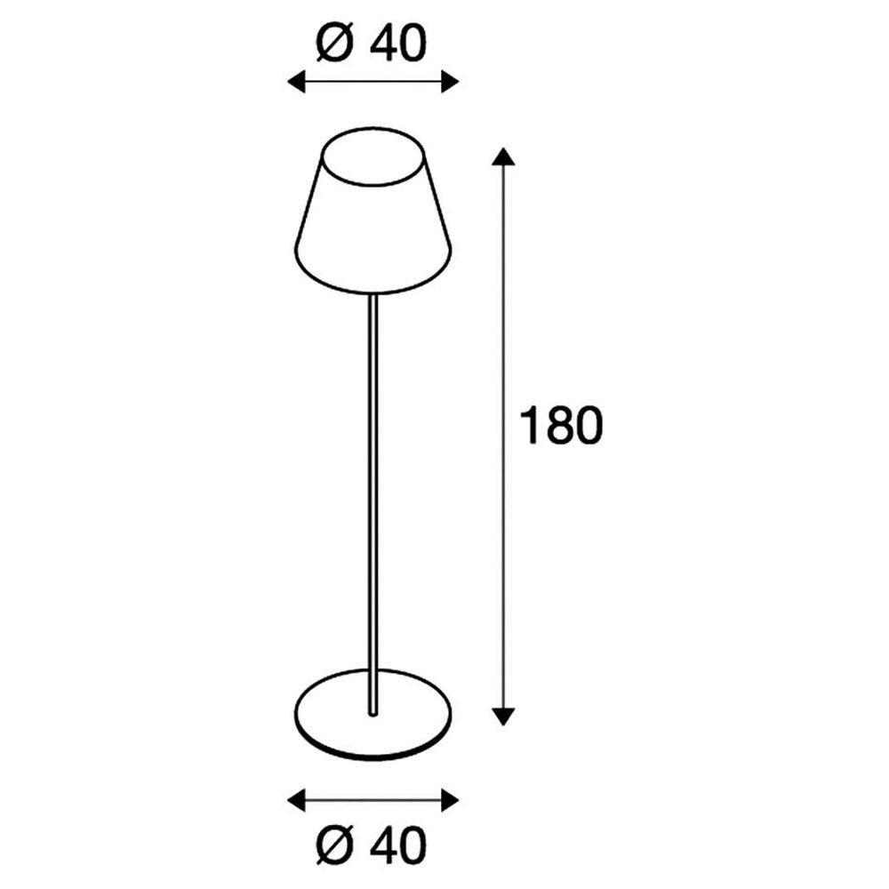 Angabe, Stehlampe, Leuchtmittel Outdoor Standlampe SLV Stehlampe Adegan, warmweiss, keine Aluminium, anthrazit, enthalten: Nein, Stehleuchte IP54,