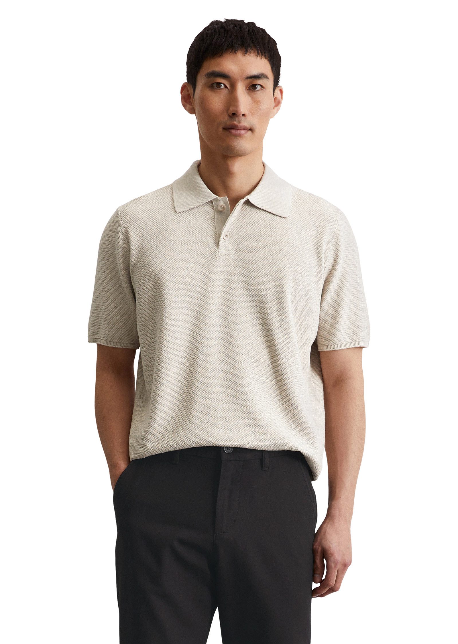 Marc O'Polo Kurzarmpullover aus reiner Bio-Baumwolle