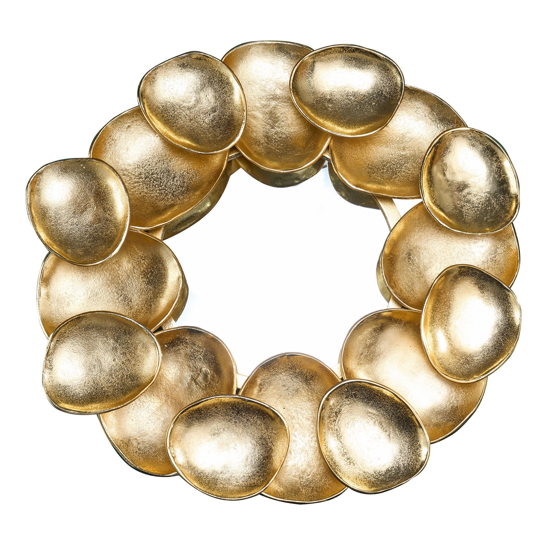 riess-ambiente Wandspiegel VARIATION L 73cm gold (Einzelartikel, 1-St), Flur · Metall · Rahmen · rund · Handarbeit · Schlafzimmer · Design