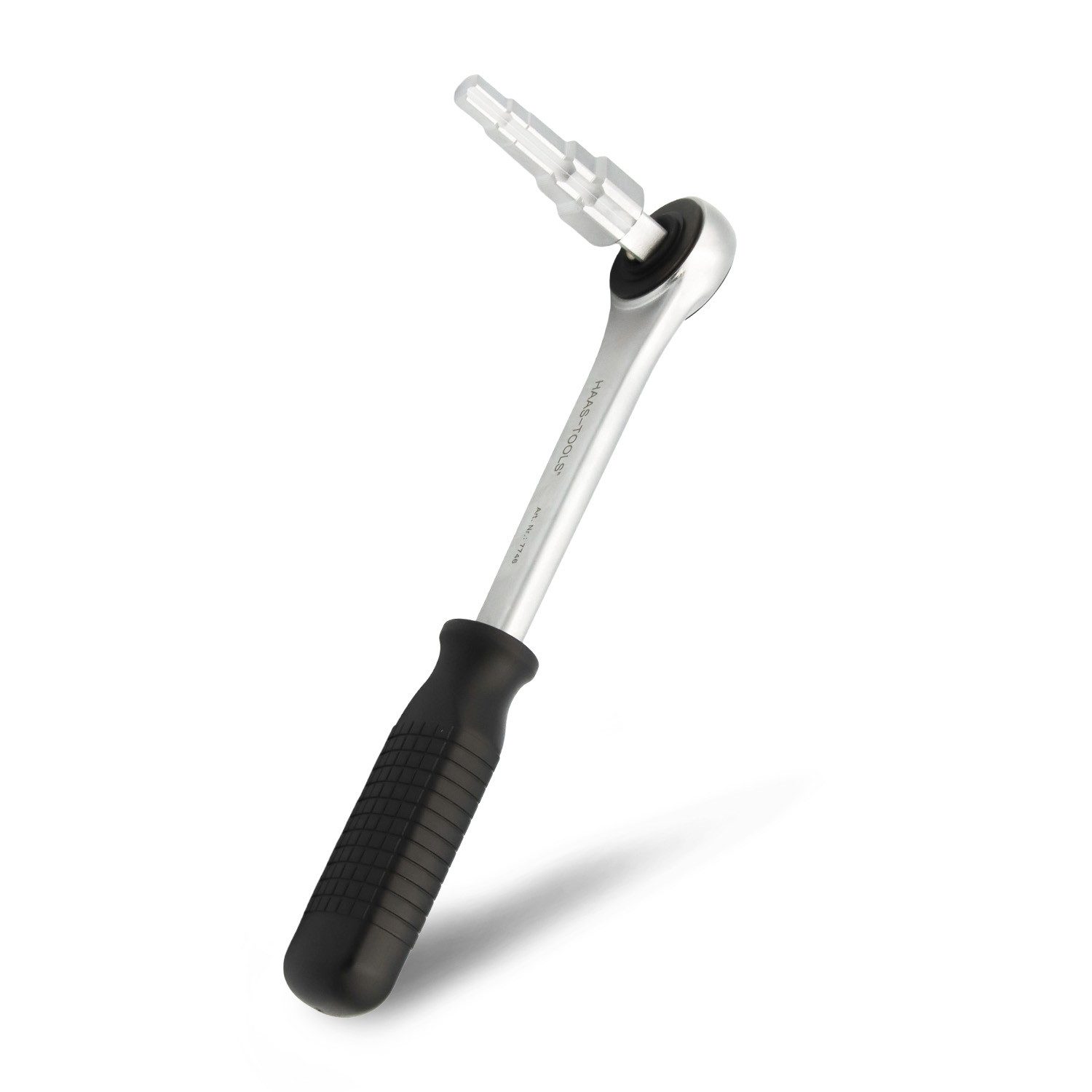 Haas Otto Montagewerkzeug Universal Stufenschlüssel 1/2 Zoll Umsteckratsche Tannenbaumschlüssel, B: 10 cm, L: 10 cm