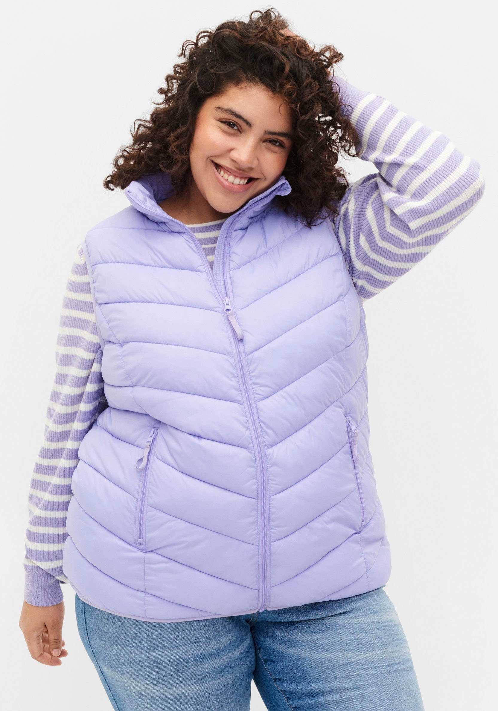 Zizzi Steppweste WAISTCOAT lavender | Steppwesten