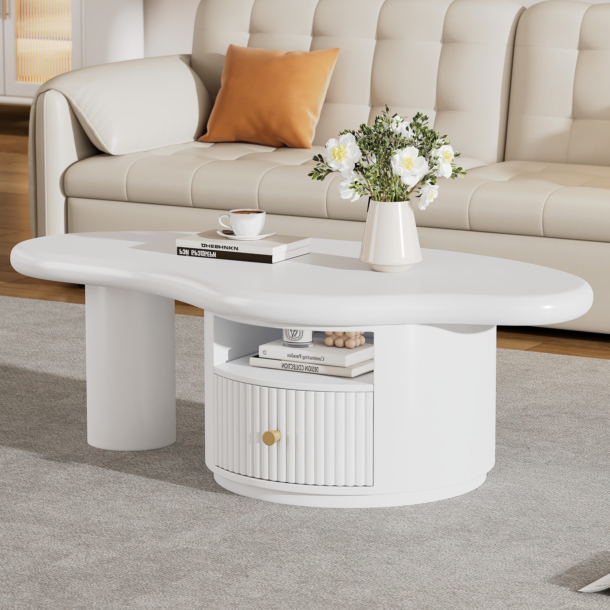 Yorbay Couchtisch in Wolkenform Kaffeetisch mit günstig online kaufen