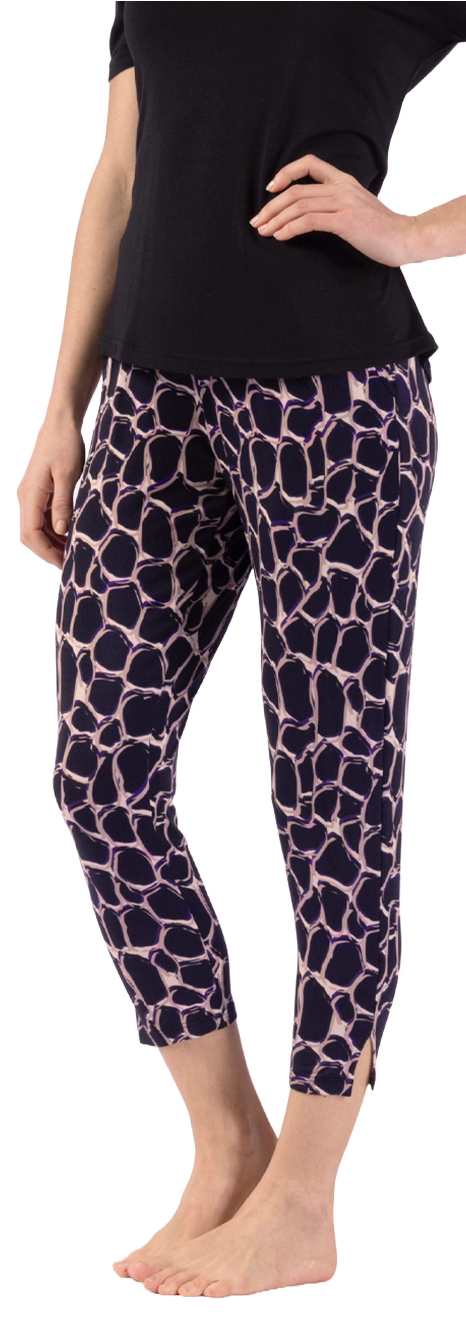 Nina Von C. Pyjamahose Modische Damen Schlafanzughose 7/8 Länge (1-tlg) Modisches Design