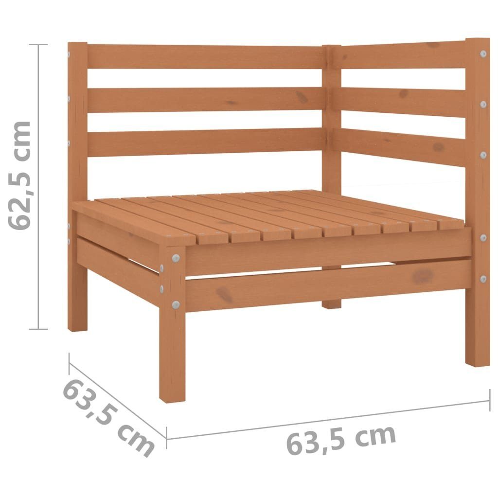 Kiefer, Teile Massivholz 2-Sitzer-Gartensofa Loungesofa Honigbraun vidaXL 1